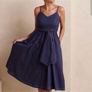 Summersalt poplin tie-front dress